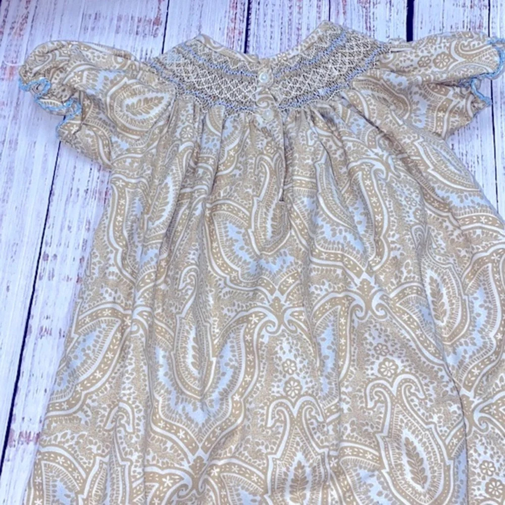 Le Za Me paisley smocked dress size 2 - Picture 5 of 7